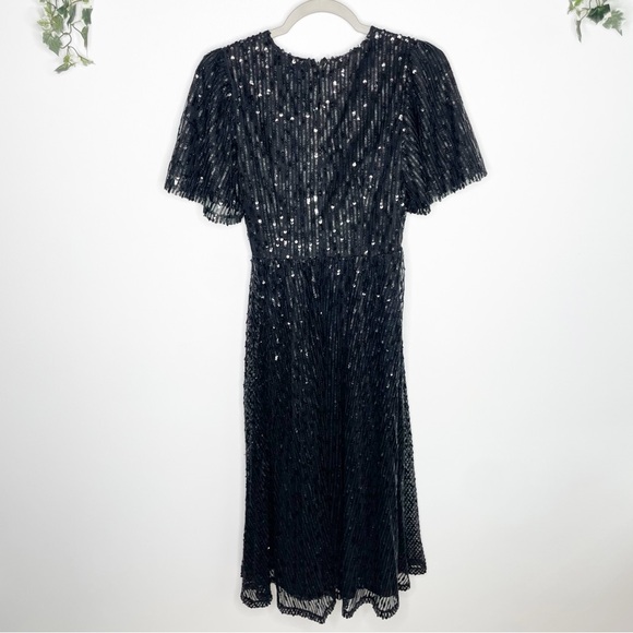 IVY CITY CO Goldie Black Sequin Midi Dress Size XXS - Picture 9 of 9